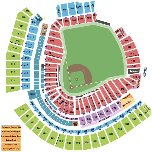 Great American Ball Park Cincinnati Reds Seating Chart