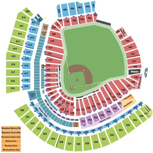 Great American Ball Park Cincinnati Reds Seating Chart